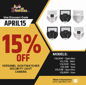 Discount code for Save 15% discount on Versonel Nightwatcher Security Light Camera at 3Gorillas