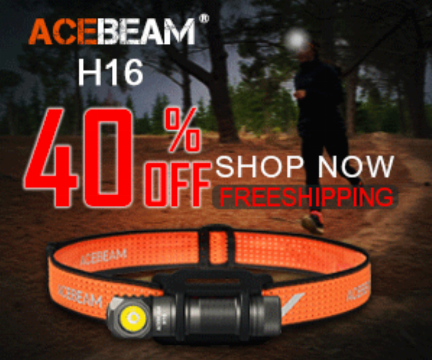 Discount code for 40% discount of Acebeam New Headlamp at Acebeam