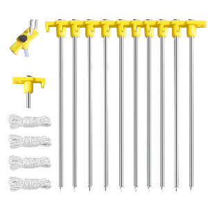 Discount code for 10pcs tent stakes and 4 wind ropes for 7 99 Free Shipping at Ainfox