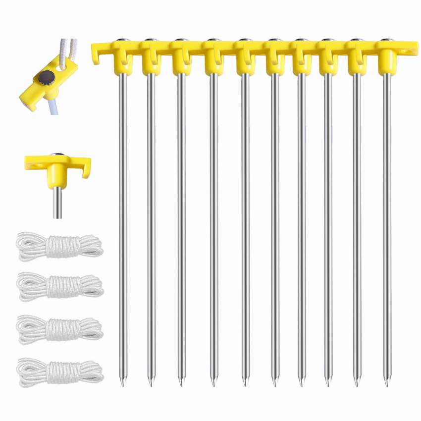 Discount code for 10pcs tent stakes and 4 wind ropes for 7 99 Free Shipping at Ainfox