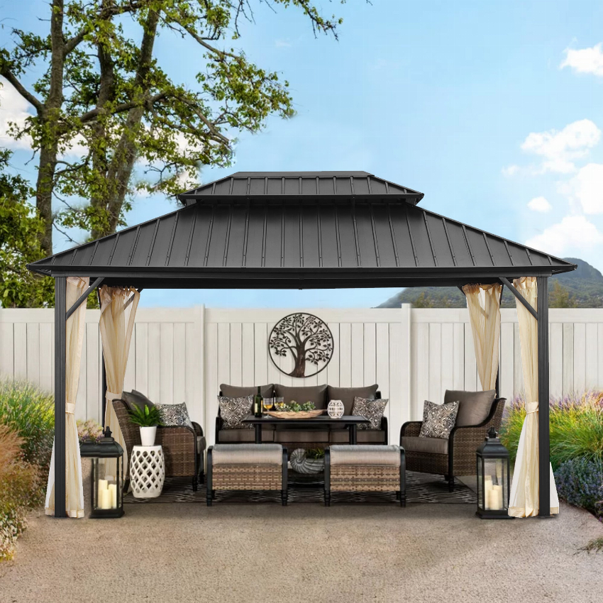 Discount code for 12x16ft patio gazebo for 680 Free Shipping at Ainfox