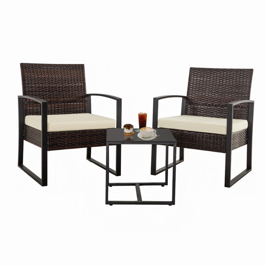 Discount code for 3 pcs patio sofa for 99 99 Free Shipping at Ainfox