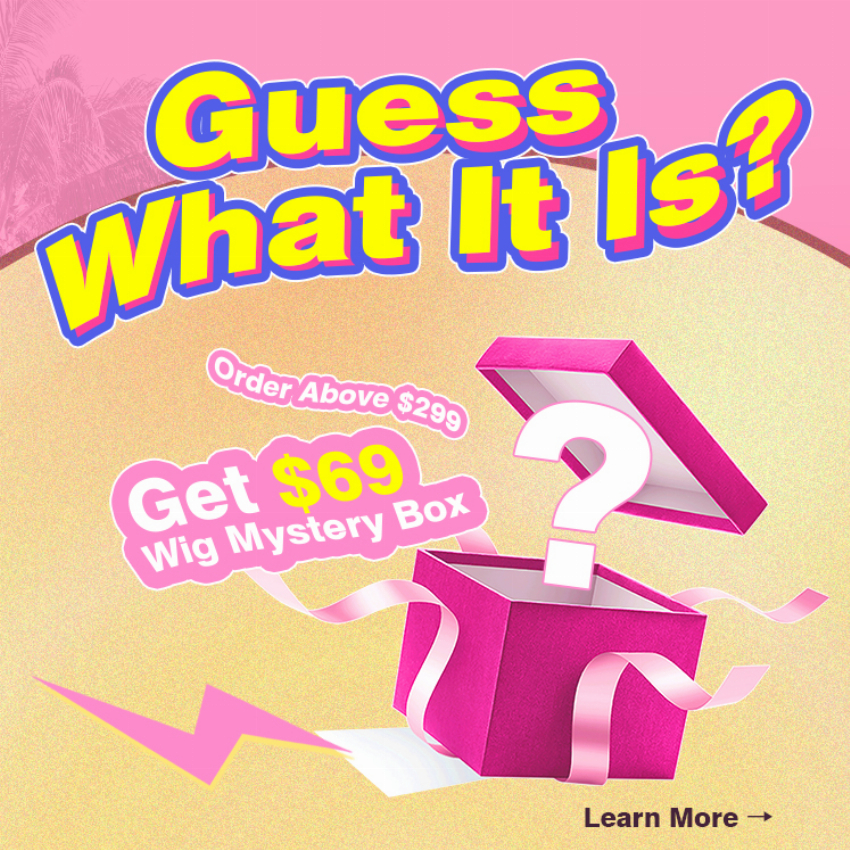 Discount code for Guess What It Is Get 69 wig mystery box at Ali Grace Hair