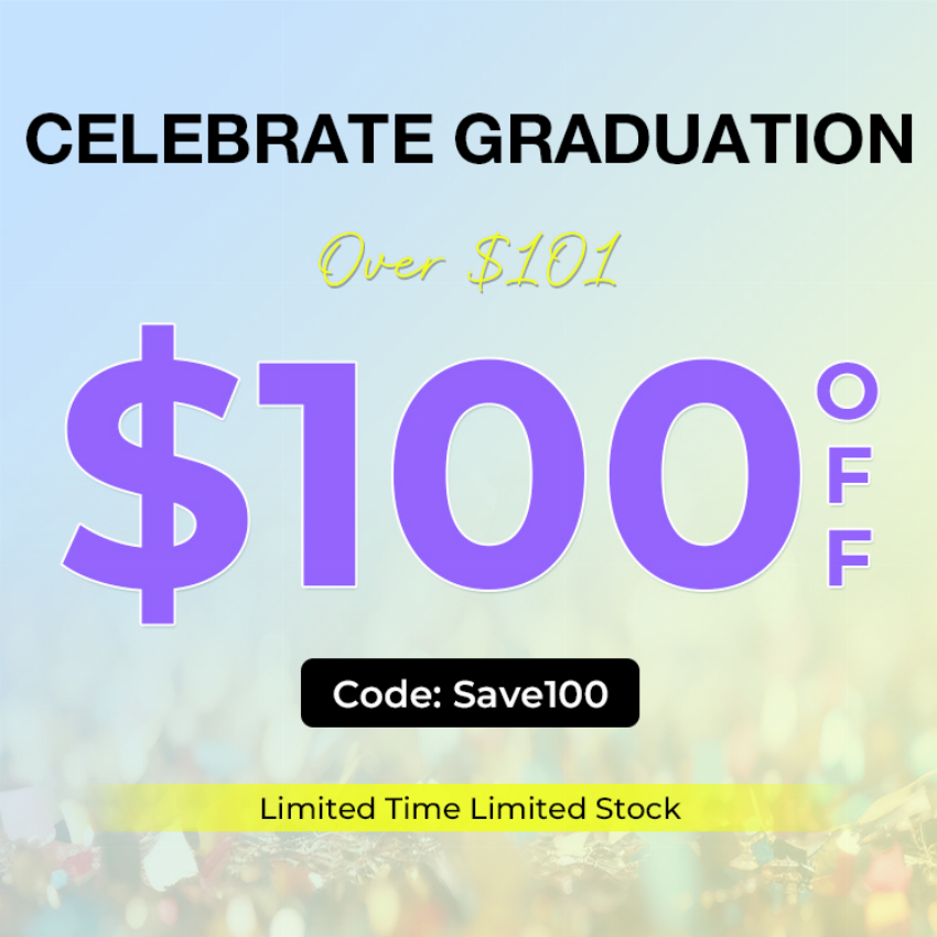 Discount code for Celebrate Graduation 100 OFF Over 101 at Alisa