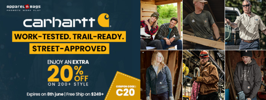 Discount code for Carhartt at ApparelnBags Inc