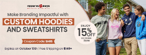 Discount code for Custom Hoodies at ApparelnBags Inc