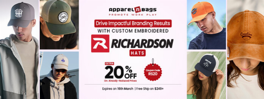 Discount code for Richardson at ApparelnBags Inc