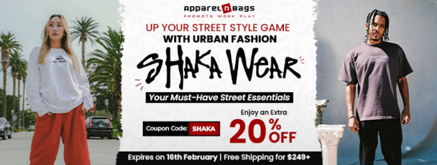 Discount code for Shakaween at ApparelnBags Inc