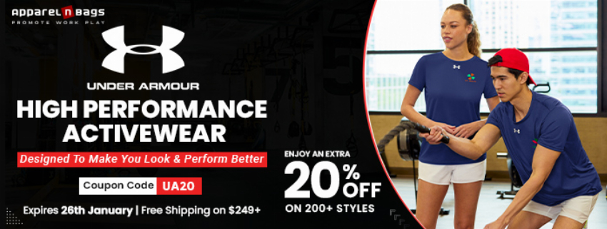 Discount code for Under Armour at ApparelnBags Inc
