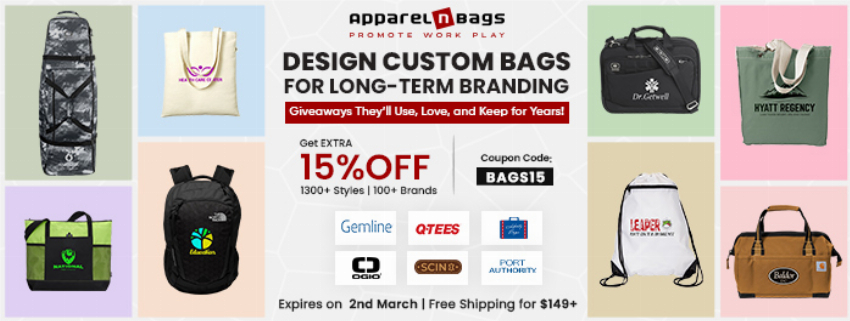 Discount code for Wholesale Custom Bags at ApparelnBags Inc