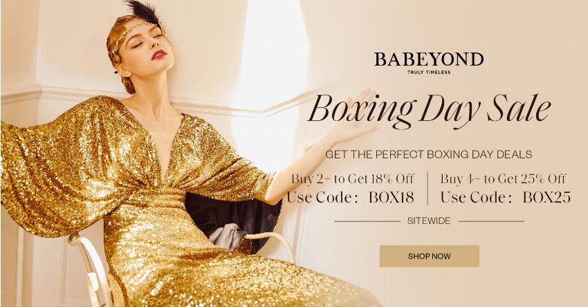 Discount code for Boxing Day Sale at BABEYOND