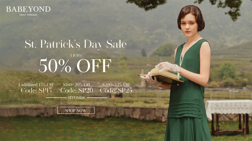Discount code for St Patrick s Day Sale at BABEYOND