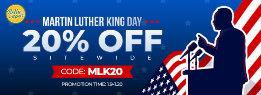 Discount code for MLK Day Sale 20% discount sitewide at bellavapor