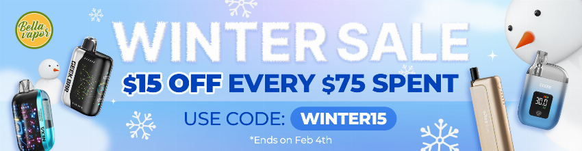 Discount code for Winter Sale get 15 off with every 75 spent at bellavapor