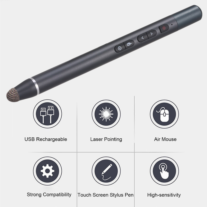 Discount code for 34% discount Clearance 13 89 2 4GHz Wireless Multifunction Presenter Touch Screen Stylus Pen free shipping at Cafago