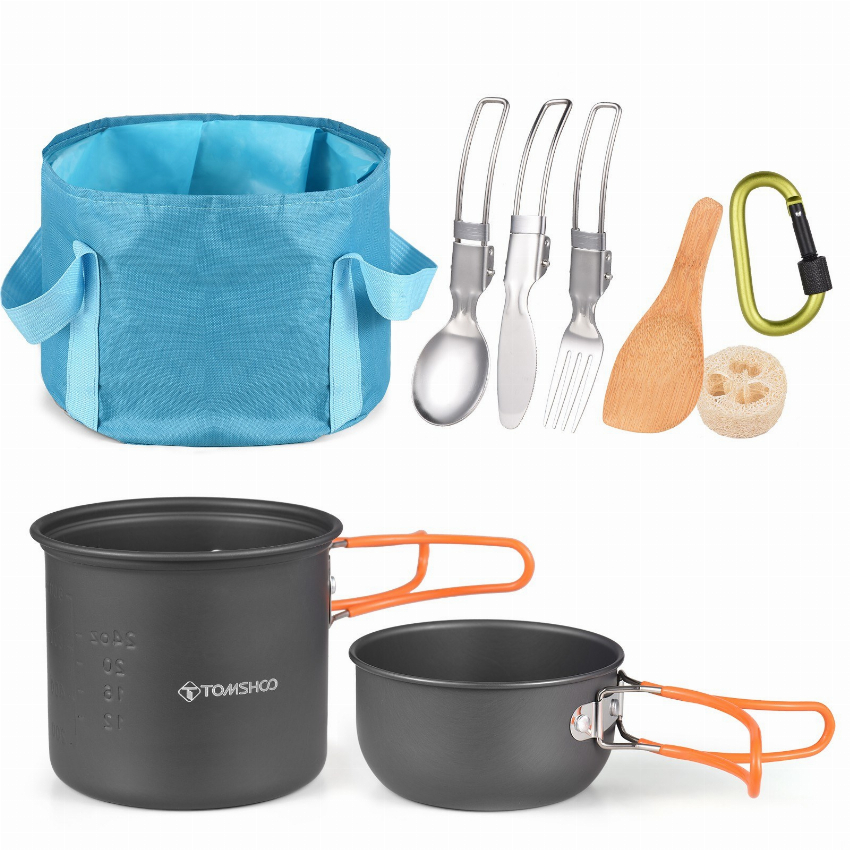 Discount code for 34% discount 19 99 TOMSHOO Camping Cookware Mess Kit free shipping at Cafago