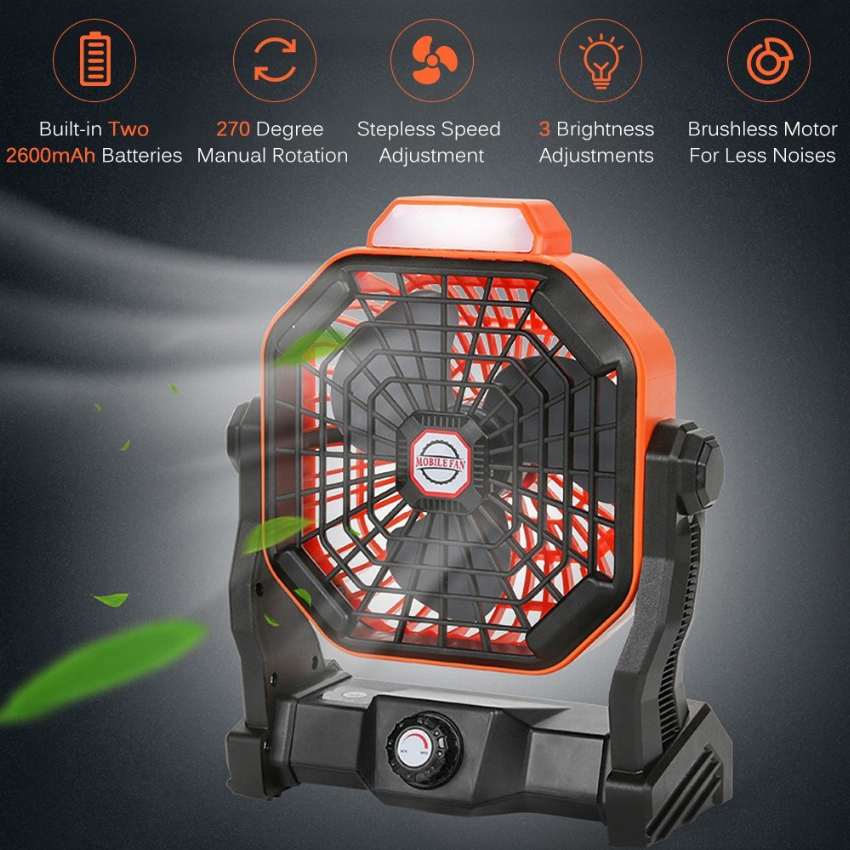 Discount code for 38% discount Clearance 24 90 Portable Rechargeable Camping Lantern Fan free shipping at Cafago