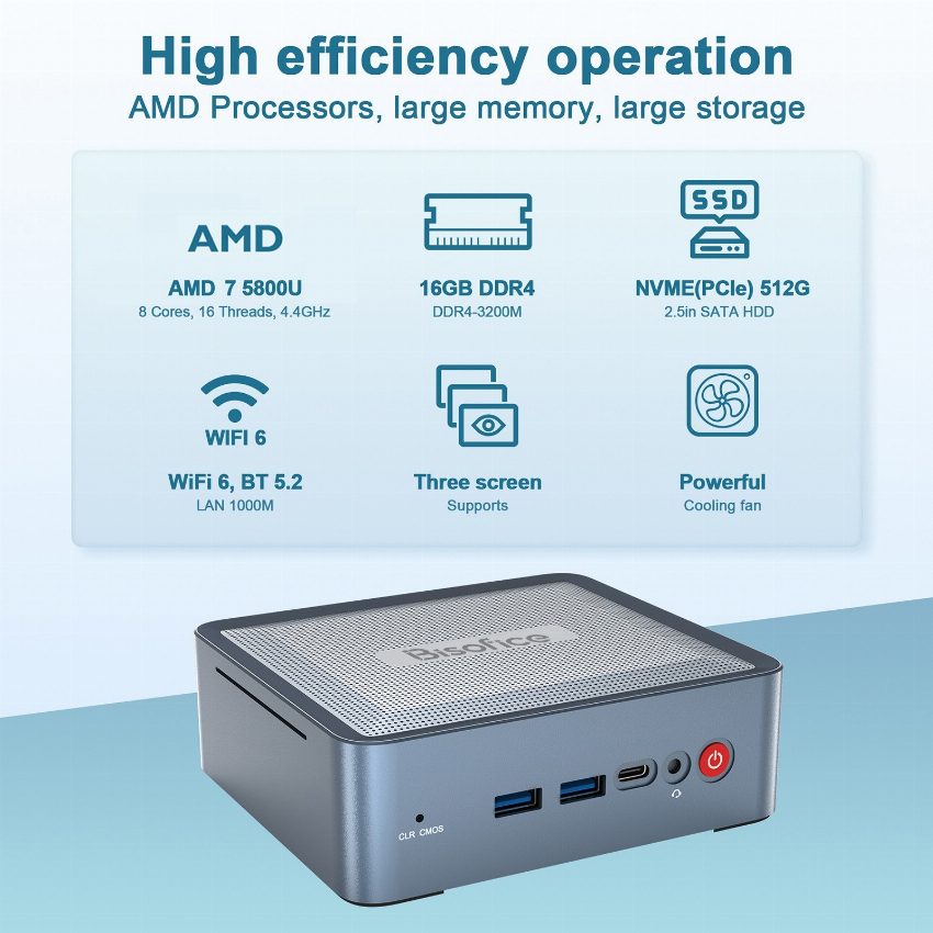 Discount code for 43% discount 324 83 Bisofice U58 Mini PC Desktop Computer free shipping at Cafago