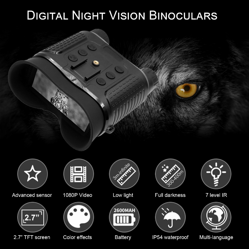 Discount code for 43% discount 115 99 1080P Infrared Head Mounted Night Vision Goggles free shipping at Cafago