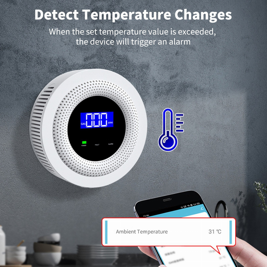 Discount code for 44% discount 16 99 Household Smart WiFi Gas Detector free shipping at Cafago