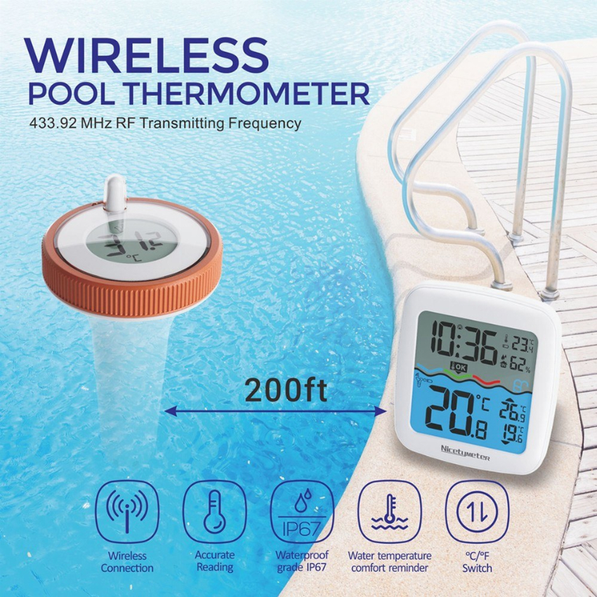 Discount code for 46% discount 21 39 Wireless Connection LCD Display Digital Thermometer free shipping at Cafago