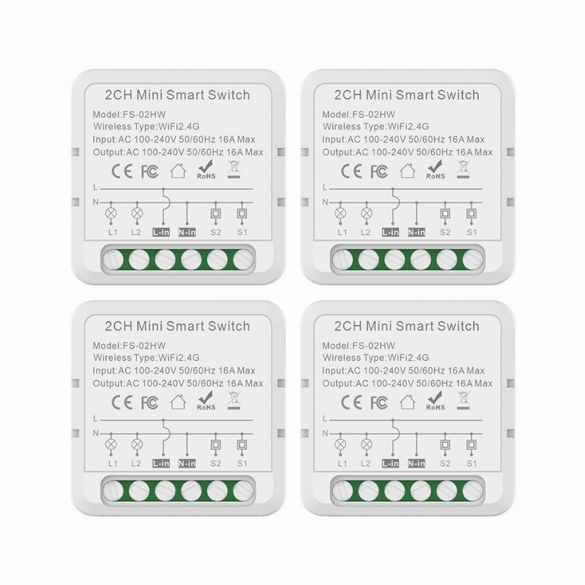 Discount code for 47% discount 18 59 4 Pack 2-Way WiFi Switch Relay Module free shipping at Cafago