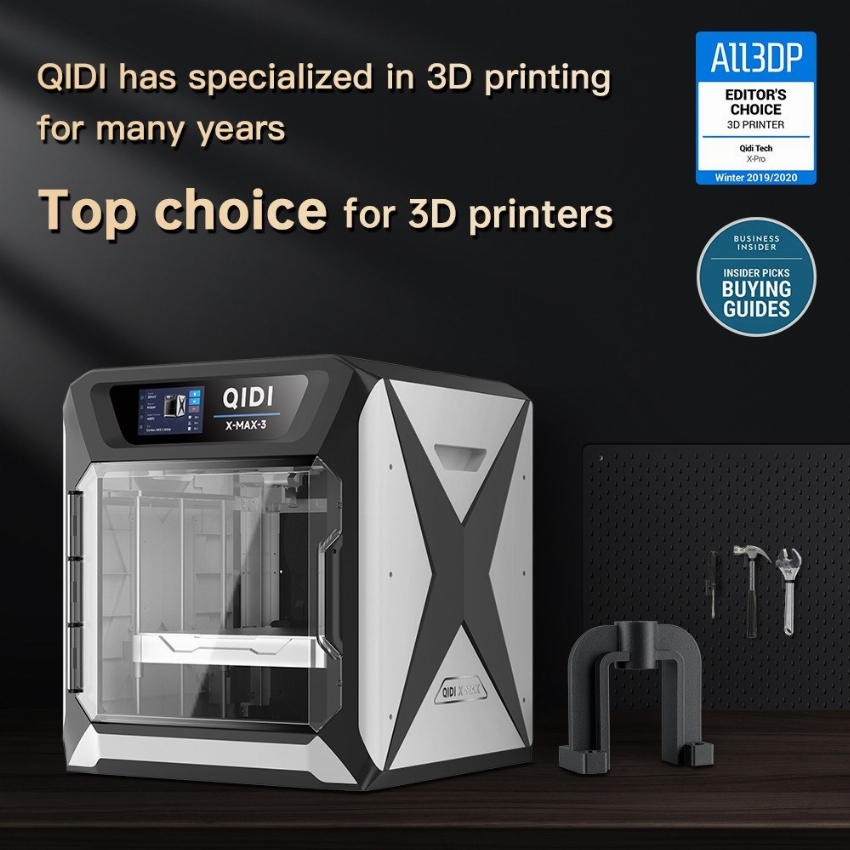 Discount code for 47% discount 769 00 QIDI TECH X-Max 3 3D Printer Machine free shipping at Cafago
