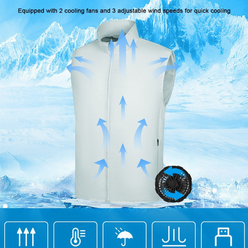 Discount code for 47% discount 15 99 Wearable Cooling Fan Vest B Air Conditioned Clothes free shipping at Cafago
