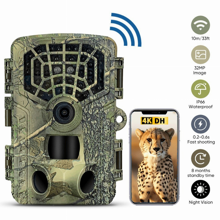 Discount code for 50% discount 50 99 4K 32MP WiFi Trail Camera free shipping at Cafago
