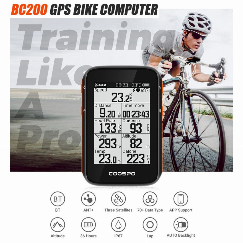 Discount code for 51% discount 44 99 COOSPO BC200 Wireless Bike Computer free shipping at Cafago