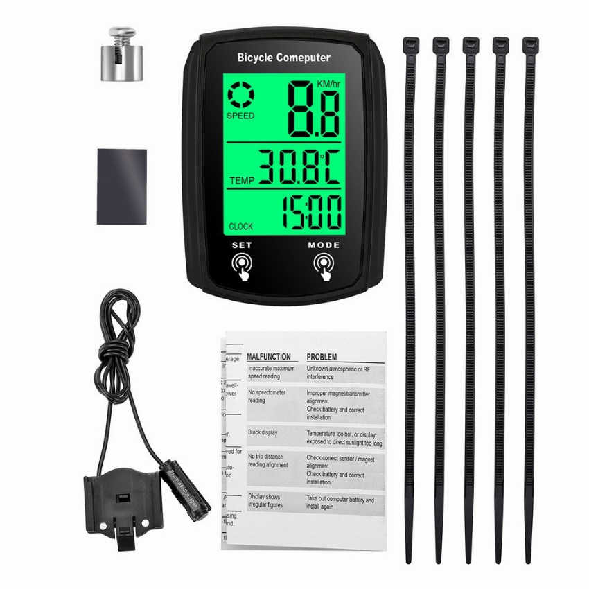 Discount code for 51% discount 9 99 Wired Waterproof Bike Computer LED Digital Bicycle Speedometer free shipping at Cafago
