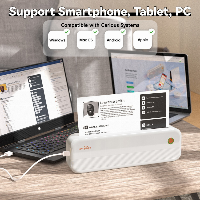 Discount code for 52% discount 86 48 Peripage P40 A4 Portable Thermal Printer free shipping at Cafago