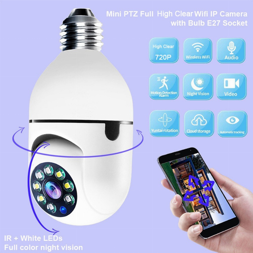 Discount code for 52% discount 10 25 Light Bulb Secure Cameras 2K 720P free shipping at Cafago