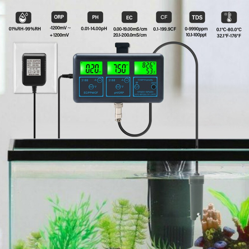 Discount code for 52% discount 55 79 Tuya WiFi 7in1 Water Quality Tester free shipping at Cafago