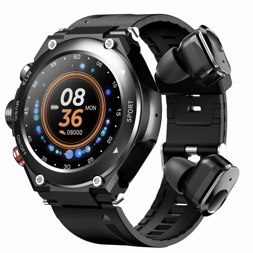 Discount code for 56% discount 52 99 T92 2 in 1 Smart Sport Watch with Wireless BT Earbuds free shipping at Cafago