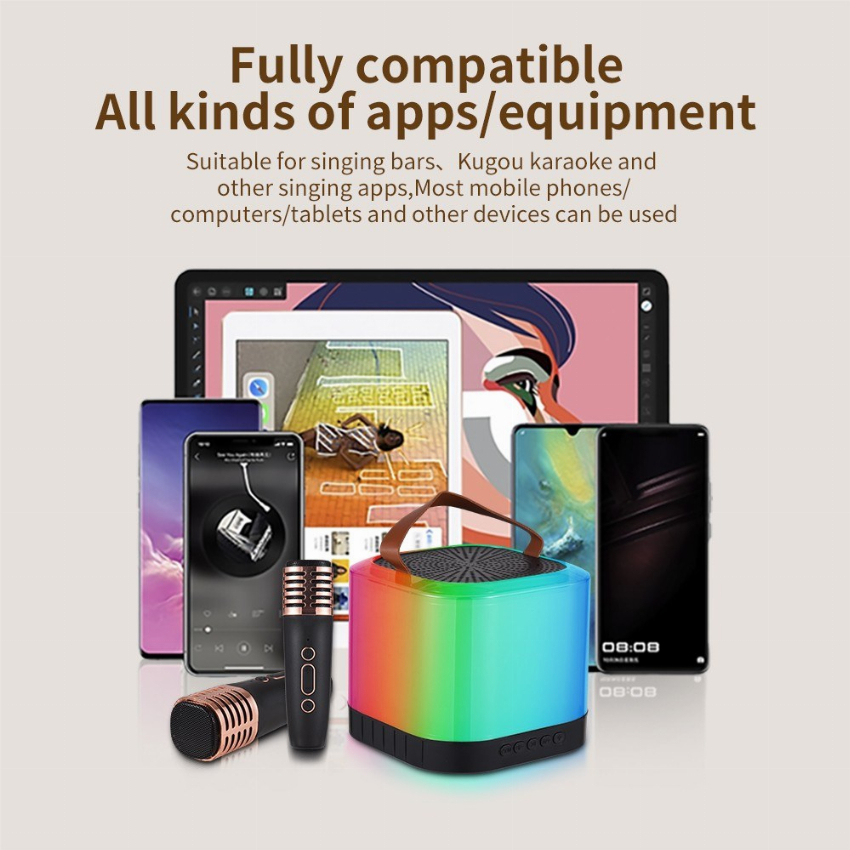 Discount code for 57% discount 38 99 X5 Mini Karaoke Machine Microphone and Speaker Set with 2 Microphone free shipping at Cafago