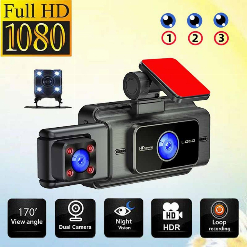 Discount code for 58% discount 25 61 3 Cameras Dash Cam free shipping at Cafago