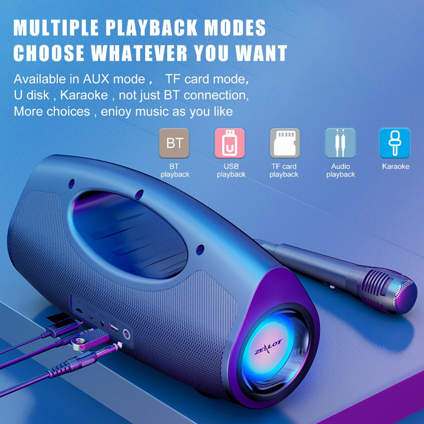 Discount code for 58% discount 51 23 ZEALOT P1 Portable Wireless Speaker free shipping at Cafago