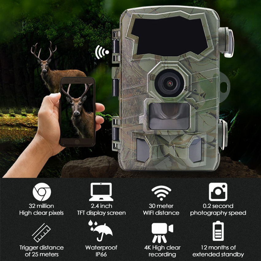 Discount code for 61% discount 62 99 Trail Camera 4K 32MP Wifi Game Camera free shipping at Cafago