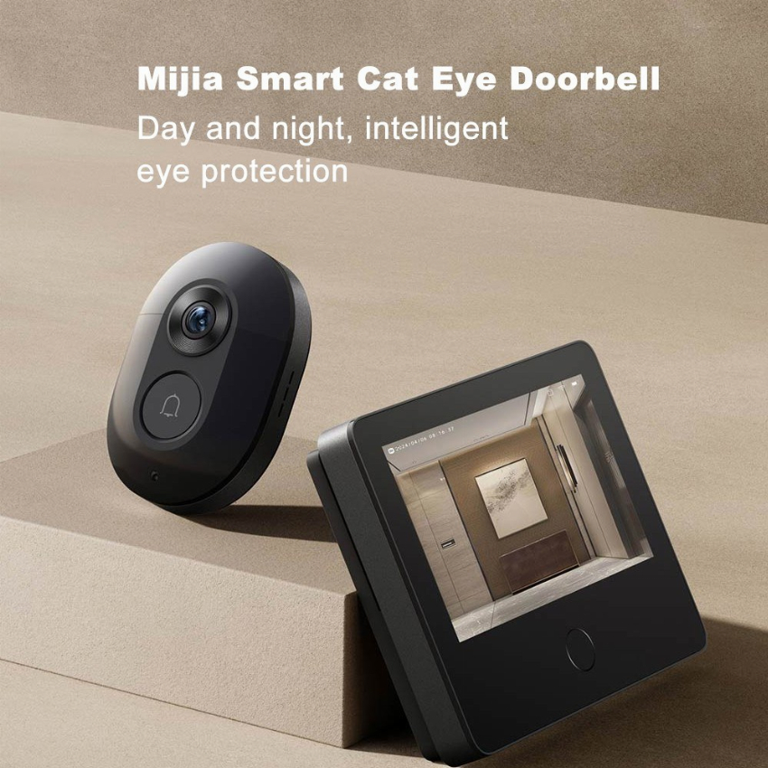 Discount code for 63% discount 99 99 Xiaomi Mijia Smart Cat Eye Doorbell 2 free shipping at Cafago