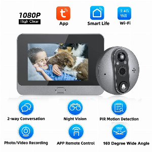 Discount code for 64% discount 57 65 W88 WiFi Peephole Video Doorbell Smart Doorbell free shipping at Cafago