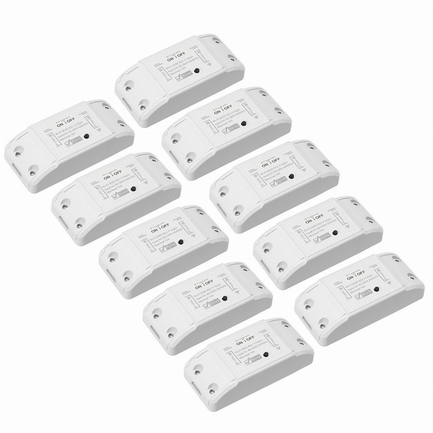 Discount code for 65% discount 33 47 10-Pack 10A tuya Wifi Smart Switch free shipping at Cafago
