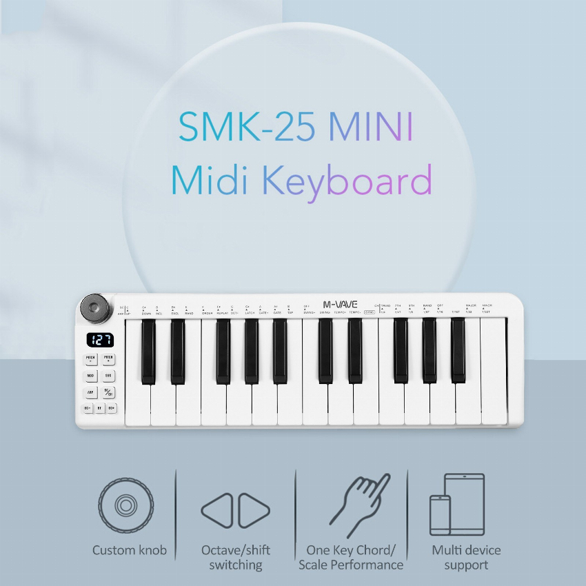 Discount code for 66% discount 38 99 M-VAVE SMK-25mini MIDI Keyboard free shipping at Cafago