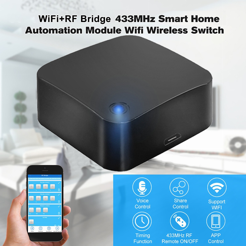 Discount code for 70% discount 18 59 WiFi RF Bridge 433MHz Smart Home Automation Module free shipping at Cafago