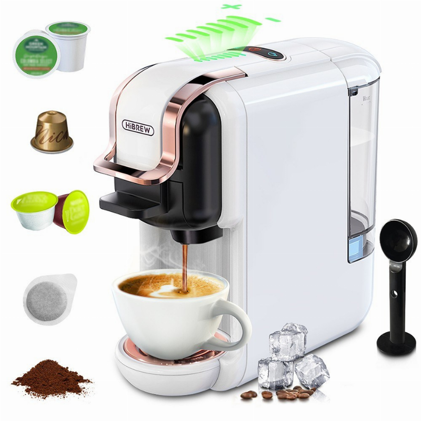 Discount code for Code 99 49 HiBREW H2B 5 in 1 Multi-Capsule Cold Hot Coffee Maker free shipping at Cafago