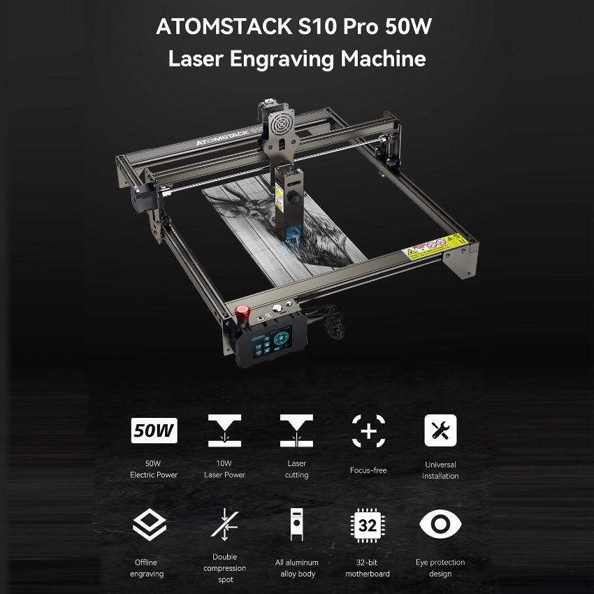 Discount code for Coupon code 338 99 OMSTACK S10 Pro CNC Desktop DIY Laser Engraving Cutting Machine free shipping at Cafago