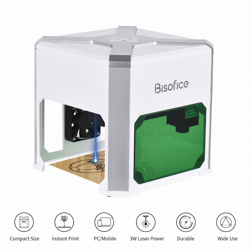 Discount code for Coupon code ED0017 89 00 Bisofice K6 3W Laser Engraver free shipping at Cafago