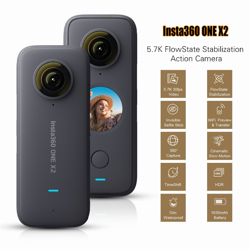 Discount code for Warehouse 46% discount 326 39 Insta360 ONE X2 FlowState Stabilization Panoramic Action Camera free shipping at Cafago