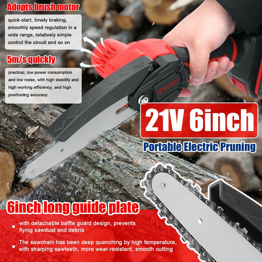 Discount code for Warehouse 61% discount 27 39 Geevorks 21V 6inch Portable Electric Pruning Saws free shipping at Cafago