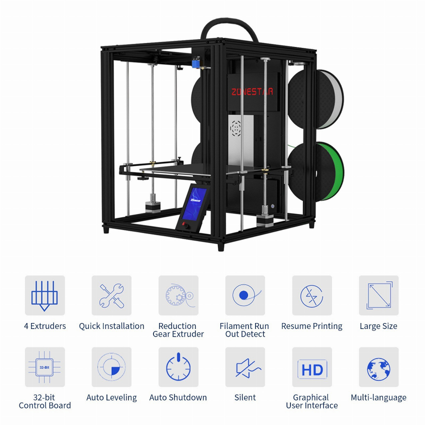 Discount code for Warehouse 62% discount 533 76 Zonestar Z9V5 PRO MK4 Upgraded 3D Printer free shipping at Cafago